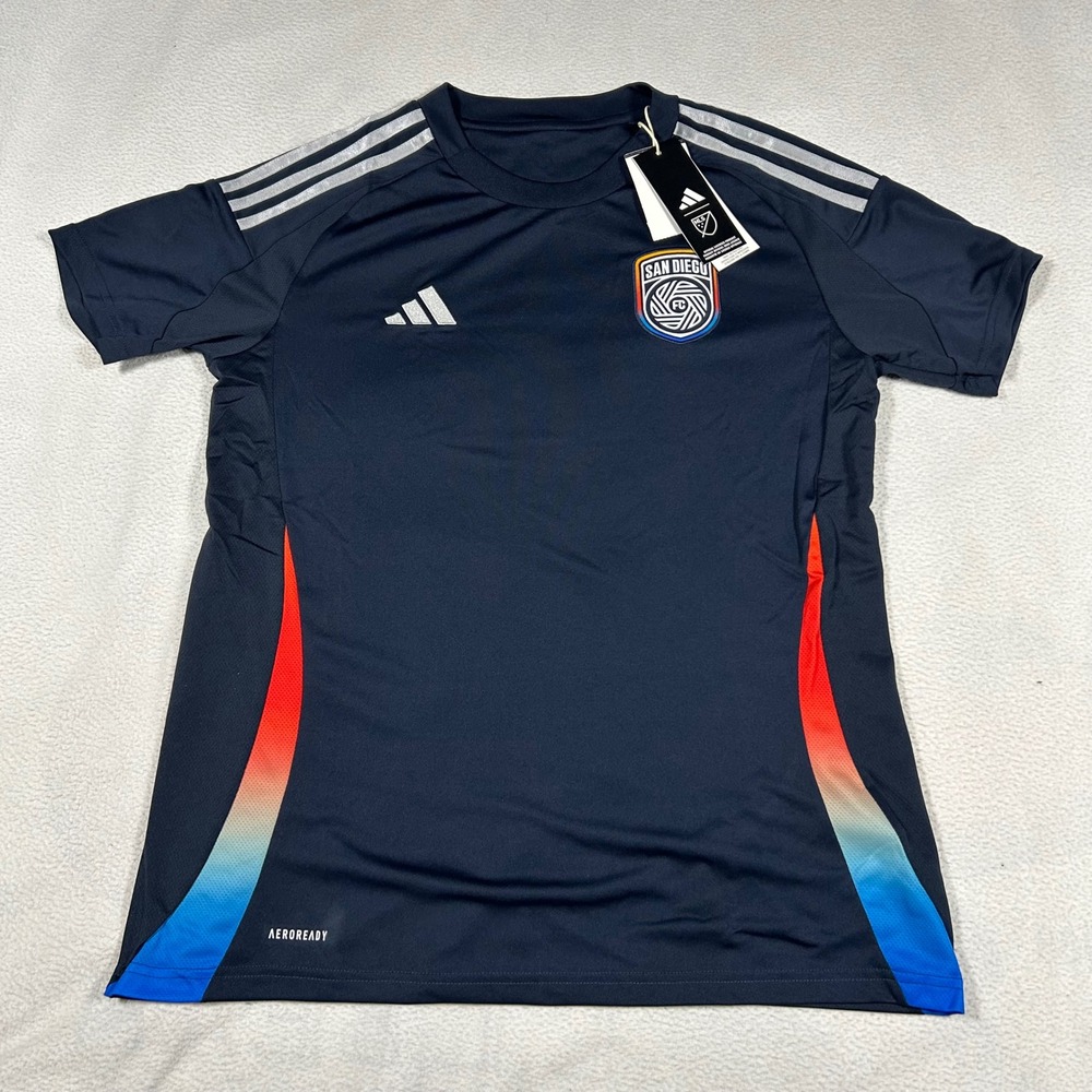 Adidas San Diego FC Home Jersey Mens Size L Navy MLS Soccer Shirt NWT New